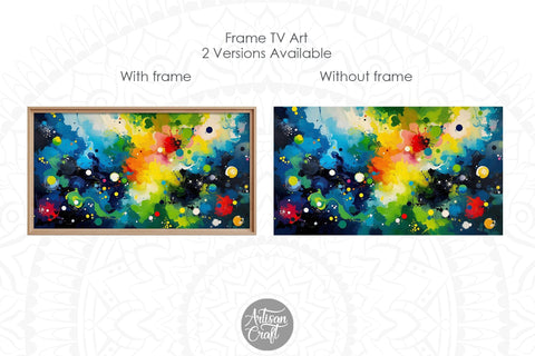 Abstract art painting for Frame TV, Frame TV art, TV screensaver Digital Pattern Artisan Craft SVG 