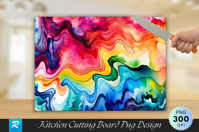 Abstract Art Texture Cutting Board Sublimation Regulrcrative 