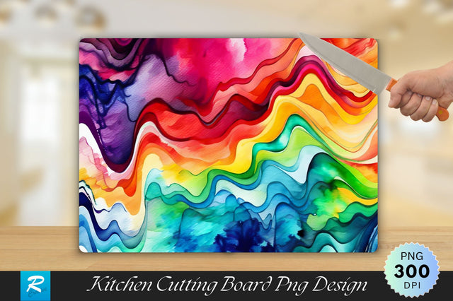 Abstract Art Texture Cutting Board Sublimation Regulrcrative 