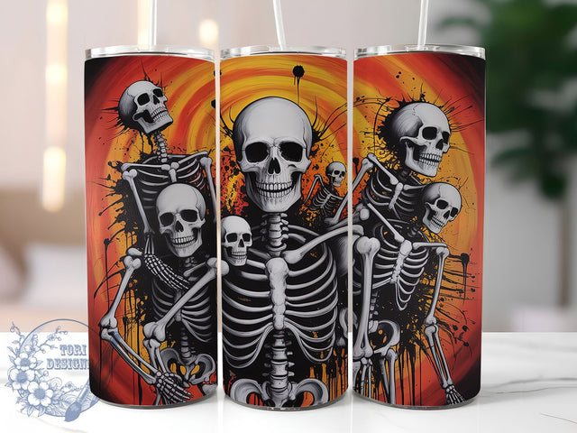 Abstract Artistic Skeleton Halloween Tumbler, Ghoul Art Wrap, Halloween Cup Design, 20Oz Sublimation Tumbler, Spooky Artistic Drinkware, Skeleton Lover Gift, Creepy Art Wrap Sublimation ToriDesigns 