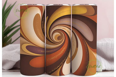 Abstract Autumn Swirls 20oz Tumbler Wrap Sublimation PixelChick 