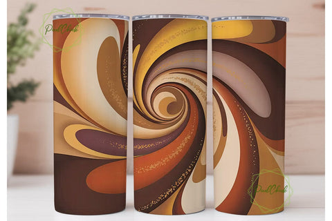 Abstract Autumn Swirls 20oz Tumbler Wrap Sublimation PixelChick 