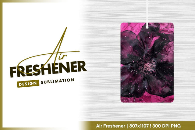 Abstract black and pink floral design Sublimation Regulrcrative 