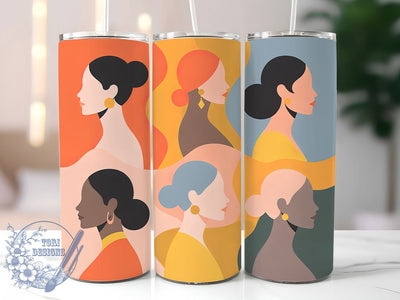 Abstract Black Girl Tumbler, Abstract Wrap, Cultural Design, Sublimation Art, 20oz Tumbler, Bold Pattern, Stylish Theme Sublimation ToriDesigns 