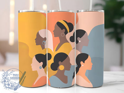 Abstract Black Girl Tumbler, Abstract Wrap, Cultural Design, Sublimation Art, 20oz Tumbler, Bold Pattern, Stylish Theme Sublimation ToriDesigns 