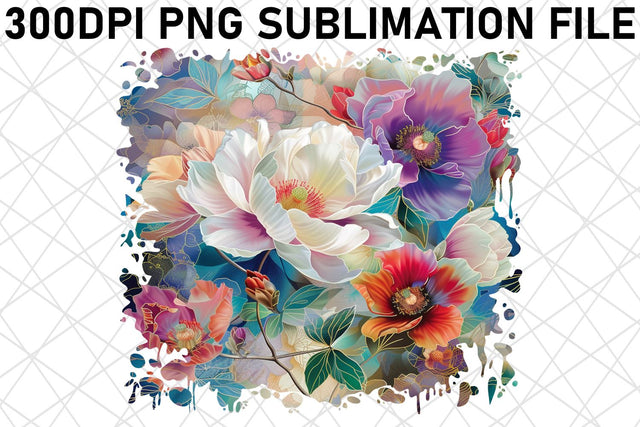 Abstract Bloom Burst tshirt Decor Vibrant Color Sublimation afrosvg 