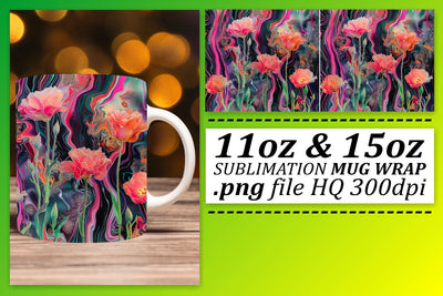 Abstract Bloom Cup Decor Sublimation afrosvg 