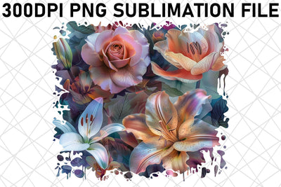 Abstract Blossom Wonderland Vibrant Color Sublimation afrosvg 