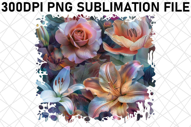 Abstract Blossom Wonderland Vibrant Color Sublimation afrosvg 