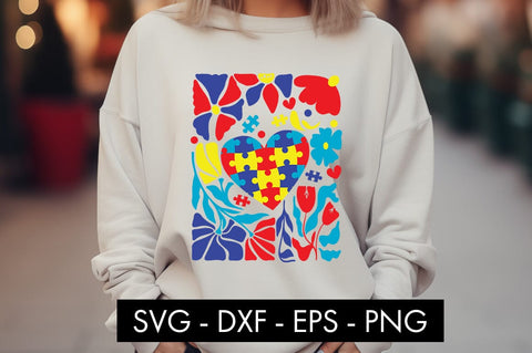 Abstract Botanical Flowers Autism SVG PNG Sublimation SVG Freeling Design House 