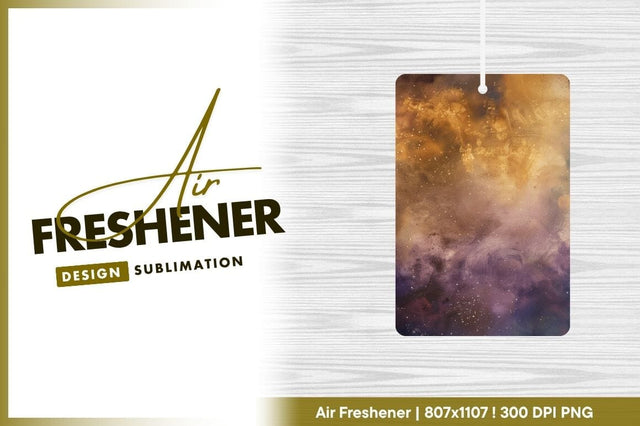 Abstract celestial background with golden and purple hues and speckled stars Sublimation Regulrcrative 