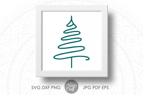 Abstract Christmas trees SVG cut files | Christmas doodles SVG Artisan Craft SVG 