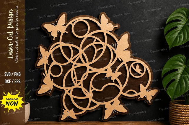 Abstract Circle Pattern laser cut svg File SVG Regulrcrative 