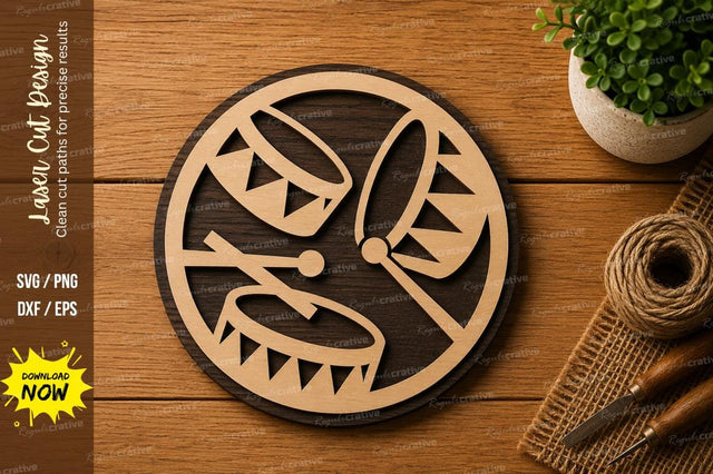 Abstract Circle Pattern SVG | Geometric Laser Cut File | Glowforge CNC DXF PNG EPS SVG Regulrcrative 