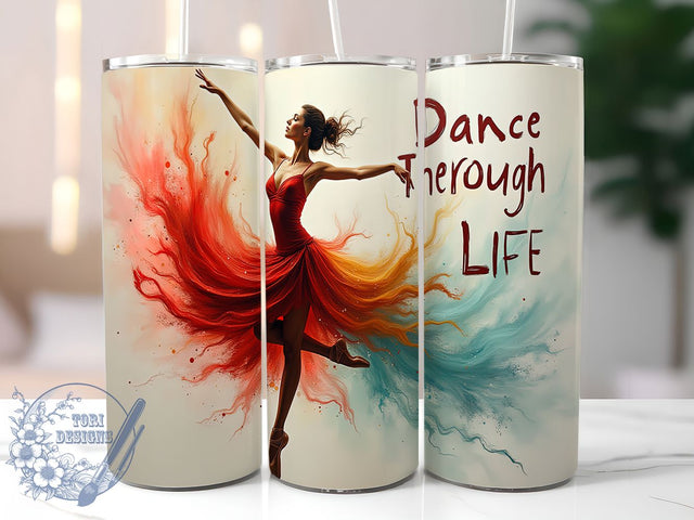 Abstract Dance Art Tumbler Wrap, Artistic Movement Mug, Colorful Dancer Cup, Expressive Art Wrap, Flowing Motion Design, Creative Energy Gift, Sublimation Tumbler Wrap Sublimation ToriDesigns 
