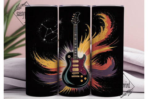 Abstract Electric Guitar 20oz Tumbler Sublimation sassyprint 