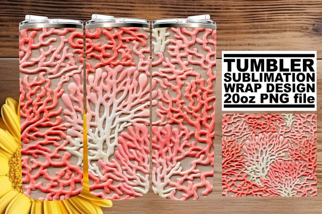 Abstract Embroidery Bliss: Tumbler Elegance in 3D Sublimation afrosvg 