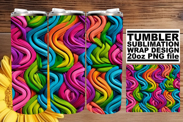 Abstract Embroidery Charm: 3D Delight Sublimation afrosvg 