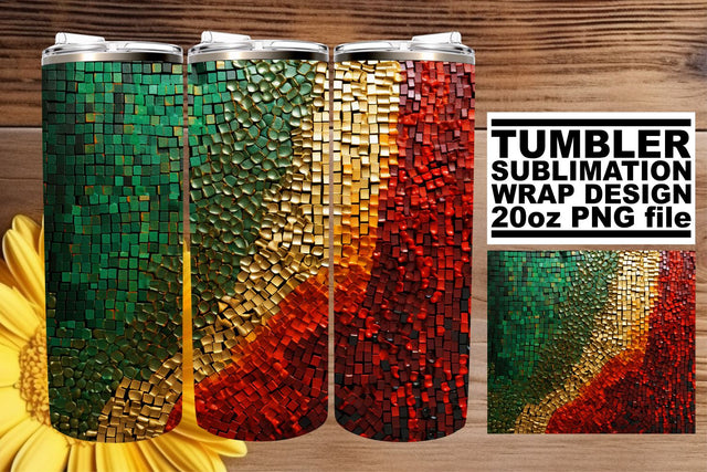 Abstract Embroidery Magic: Tumbler Elegance Sublimation afrosvg 