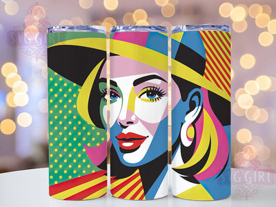 Abstract Face Art Tumbler Wrap, Modern Design, Creative Expression, Contemporary Style, Artistic Theme, Tumbler Wrap, Sublimation Design Sublimation SvggirlplusArt 