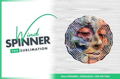 Abstract Face Portrait with Layered Paper Cutout Style and Colorful Swirls Sublimation Regulrcrative 
