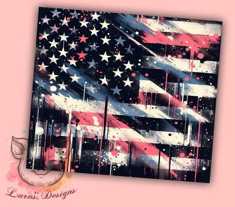 Abstract Flag Tumbler Design, 20oz Sublimation Wrap, Patriotic Drinkware, American Flag Art, Unique Tumbler Design, Digital Download, Independence Day Decor Sublimation Lara' s Designs 