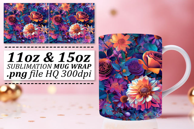 Abstract Floral Dreams Sublimation Sublimation afrosvg 