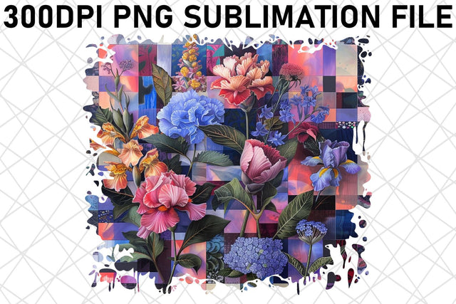 Abstract Floral Dreams Sublimation Vibrant Color Sublimation afrosvg 