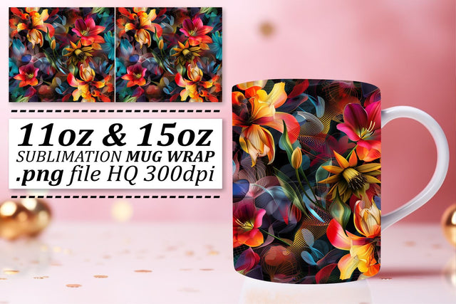 Abstract Floral Fantasy Sublimation Sublimation afrosvg 