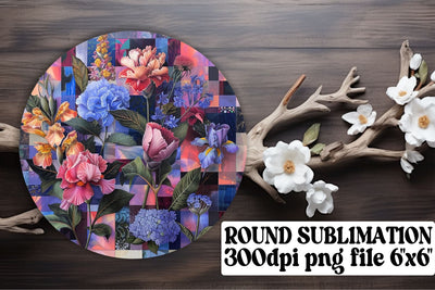 Abstract Floral Ornaments Car Coaster Dreams Sublimation Keychain PNG Sublimation afrosvg 