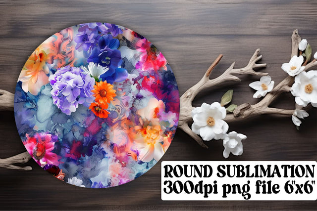 Abstract Floral Ornaments Car Coaster Symphony Decor Keychain PNG Sublimation afrosvg 