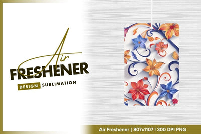 Abstract floral pattern background air freshener png Sublimation Regulrcrative 