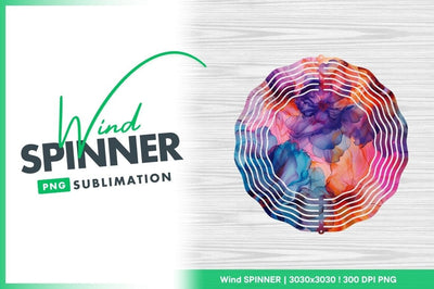Abstract floral wind spinner round sublimation design Sublimation Regulrcrative 