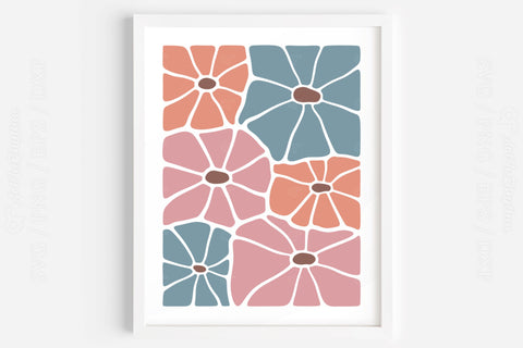 Abstract Flowers Svg, Boho Abstract Svg, Groovy Flowers Svg, Boho Svg, Boho Shapes Svg SVG Artinrhythm shop 