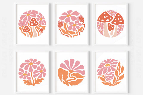 Abstract Flowers Svg, Boho Abstracts Svg, Abstract Shapes Svg, Boho Svg, Groovy Svg SVG Artinrhythm shop 