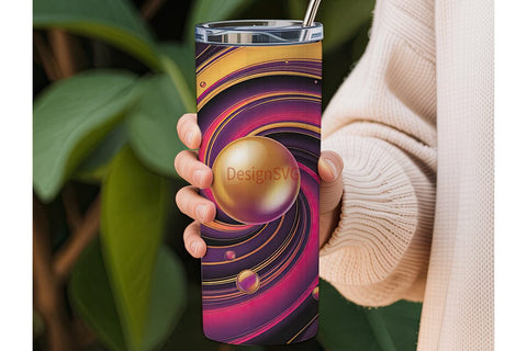 Abstract Fluid Art 20oz Tumbler Wrap Sublimation DesignSVG 