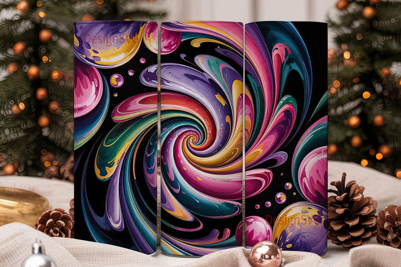 Abstract Fluid Art 20oz Tumbler Wrap Sublimation DesignSVG 