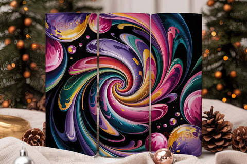 Abstract Fluid Art 20oz Tumbler Wrap Sublimation DesignSVG 