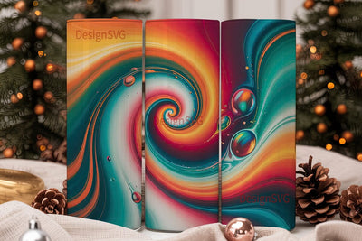 Abstract Fluid Art 20oz Tumbler Wrap Sublimation DesignSVG 