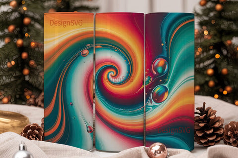 Abstract Fluid Art 20oz Tumbler Wrap Sublimation DesignSVG 