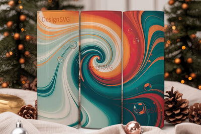 Abstract Fluid Art 20oz Tumbler Wrap Sublimation DesignSVG 