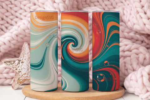 Abstract Fluid Art 20oz Tumbler Wrap Sublimation DesignSVG 