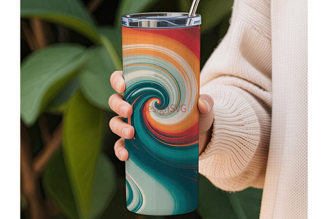 Abstract Fluid Art 20oz Tumbler Wrap Sublimation DesignSVG 
