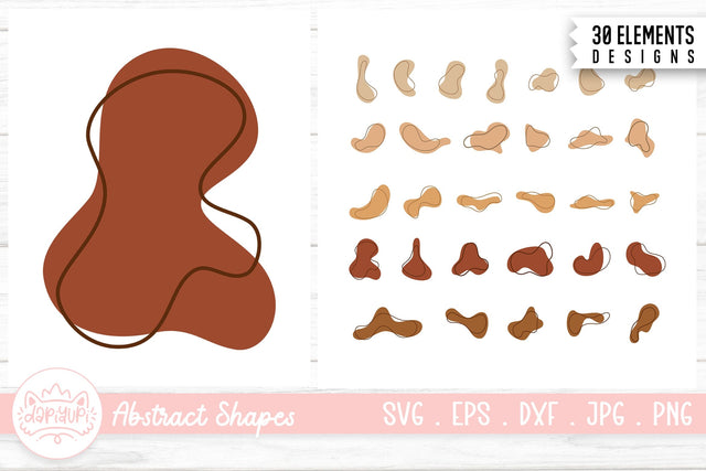 Abstract Fluid Shape Clipart Design Element Bundle SVG dapiyupi store 