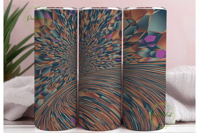 Abstract Geometric Facets 20oz Tumbler Sublimation PixelChick 