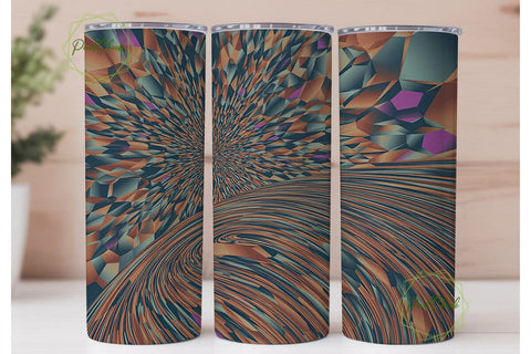 Abstract Geometric Facets 20oz Tumbler Sublimation PixelChick 