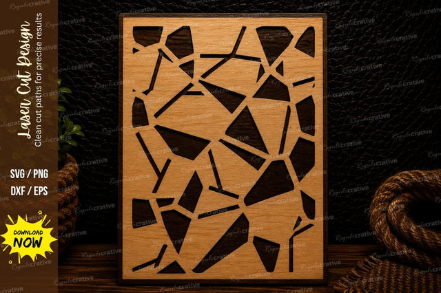 Abstract Geometric Panel Laser Cut Svg Design SVG Regulrcrative 