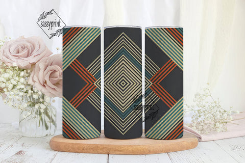 Abstract Geometric Pattern 20oz Tumbler Sublimation sassyprint 