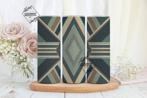 Abstract Geometric Pattern 20oz Tumbler Sublimation sassyprint 