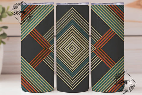 Abstract Geometric Pattern 20oz Tumbler Sublimation sassyprint 